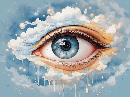 Eye of the world, AI generatedの素材