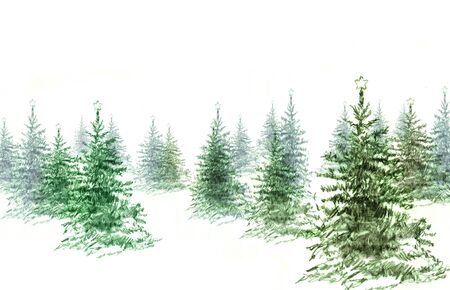 Holiday treesのイラスト素材