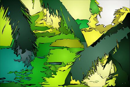 island landscape illustration 2のイラスト素材