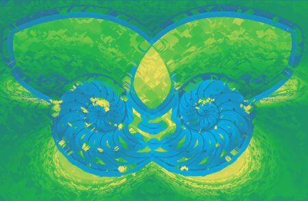 Double Nautilus Illustrationのイラスト素材