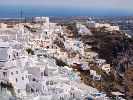 Picturesque view, Greece, Europe. Traveling concept background. Cycladic island.の写真素材