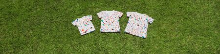Large family concept. Siblings conceptual. Clothing for children. Inclusive language acknowledges...