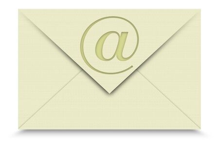 Email illustration with @ symbol.の写真素材