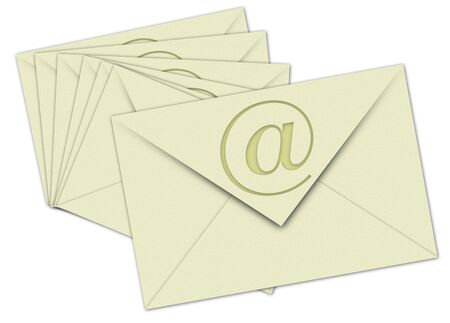 Email illustration with @ symbol.の写真素材