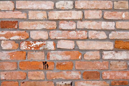 The red brick wall of a house in Italy. Year 1890.の写真素材
