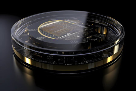 Coin for currency technology business internet concept. CBDC central bank digital currency conceptual illustration. Future economy financial exchange and banking global trade. Generative AIの素材