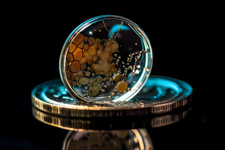 Coin for currency technology business internet concept. CBDC central bank digital currency conceptual illustration. Future economy financial exchange and banking global trade. Generative AIの素材
