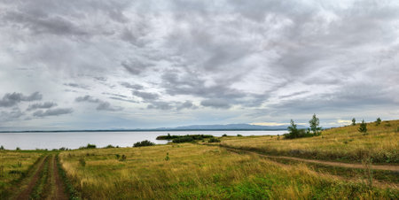 Lake Irtyash in Southern Urals in Russia, soft filterの写真素材