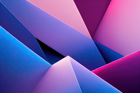 Blue pink purple trendy light soft colors abstract geometric lines background. Futuristic luxury...