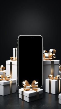 shopping of christmas and new year concept. christmas gifts, christmas and new year concept.の素材