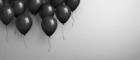 Black balloons. black balloons. 3 d rendering.の素材