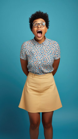 Portrait of young beautiful african woman.の素材