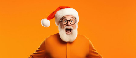 Santa claus on color background.の素材