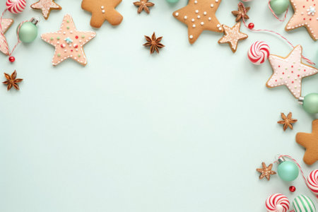 Christmas decorations and balls, holiday background.
