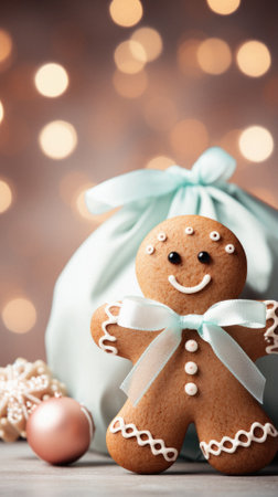 Merry Christmas background, xmas festive decoratons winter holidays, happy new year.