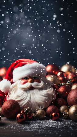 Christmas composition with santa claus.の写真素材