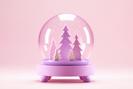 Modern christmas tree in shape of christmas tree in pastel color background xmas background.