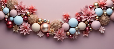 Christmas decorations and balls, holiday background.の写真素材