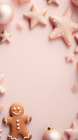 Merry Christmas background, xmas festive decoratons winter holidays, happy new year.