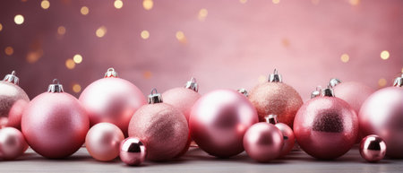 Christmas decorations and balls, holiday background.の写真素材