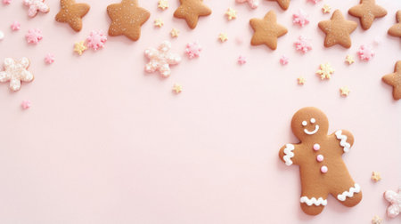 Merry Christmas background, xmas festive decoratons winter holidays, happy new year.の写真素材