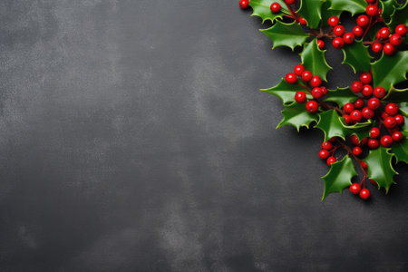 Merry Christmas background, xmas festive decoratons winter holidays, happy new year.