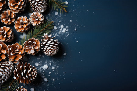 Merry Christmas background, xmas festive decoratons winter holidays, happy new year.