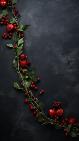 Christmas decorations and balls, holiday background.の素材