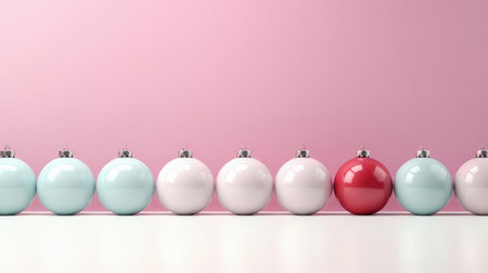 Christmas decorations and balls, holiday background.の素材