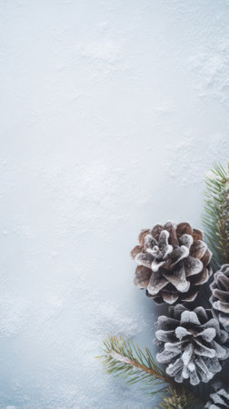 Christmas tree with snow on white background.の素材