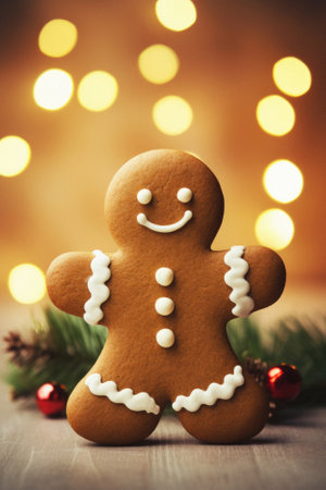 Merry Christmas background, xmas festive decoratons winter holidays, happy new year.の素材