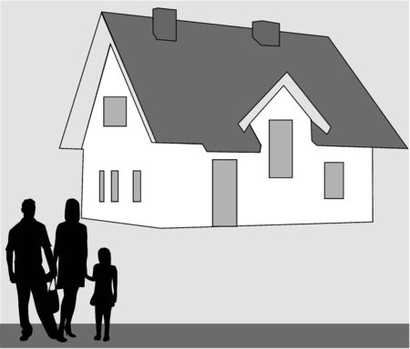 Family home.のイラスト素材