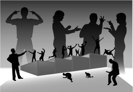 people in different situationsのイラスト素材