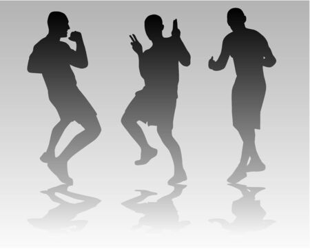 dancing menのイラスト素材