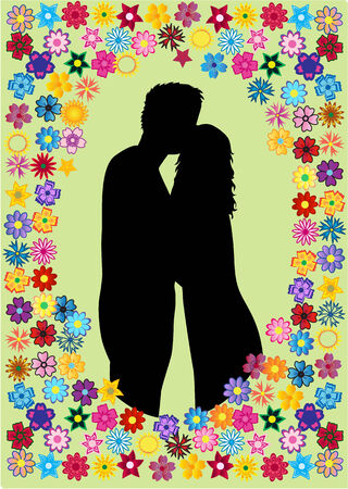 Romantic Scene of Loveのイラスト素材