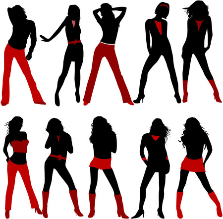 Sexy fashion woman vector illustrationのイラスト素材