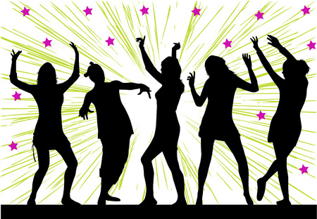 Dance girlsのイラスト素材