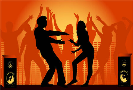 People at the concertのイラスト素材