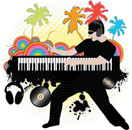 dj-grunge backgroundのイラスト素材