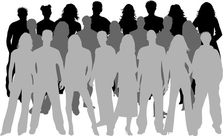 large group of peopleのイラスト素材