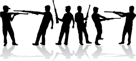 Man with a gunのイラスト素材