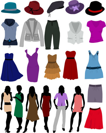 clothes for womenのイラスト素材