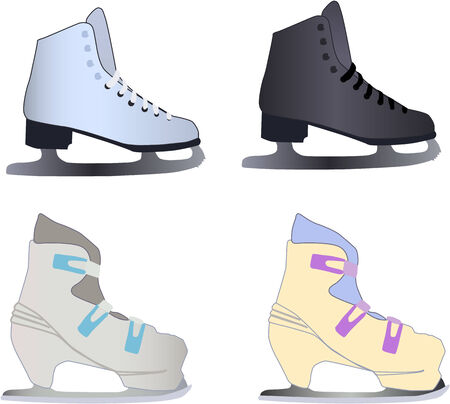 ice skatesのイラスト素材
