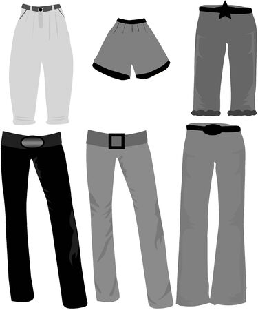 trousers icons vectorのイラスト素材