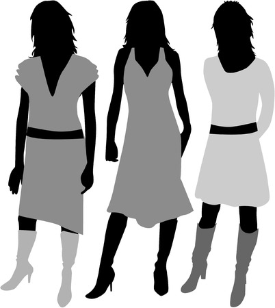 trendy girl のイラスト素材