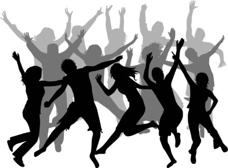 people jumpingのイラスト素材