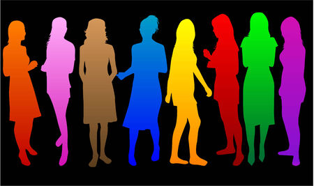 Fashion  Women color*のイラスト素材