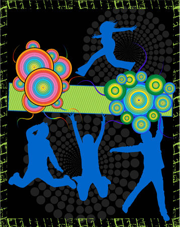 Abstract Jumps , vector workのイラスト素材