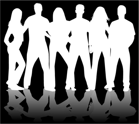 Friends, vectors workのイラスト素材