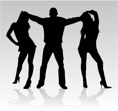 Friends - Silhouetteのイラスト素材